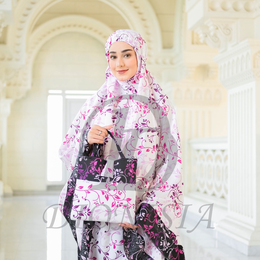 Mukena Dewasa DIONISIA Mukena Dewasa Motif Bunga Model Terbaru Cantik Hanifa(S8N2) Mukena Rayon BISA