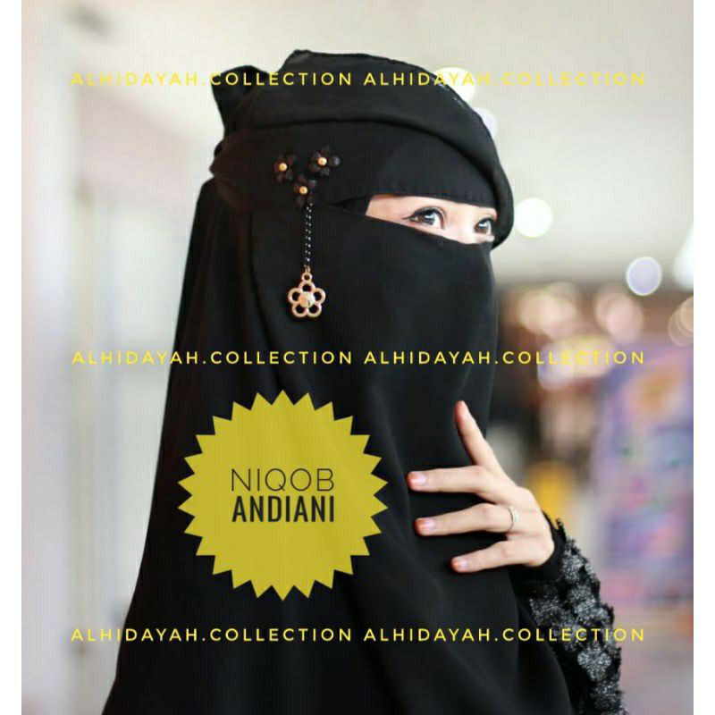 Jual Niqab Bandana Poni Andiani Niqob Cadar Sifon Shopee Indonesia