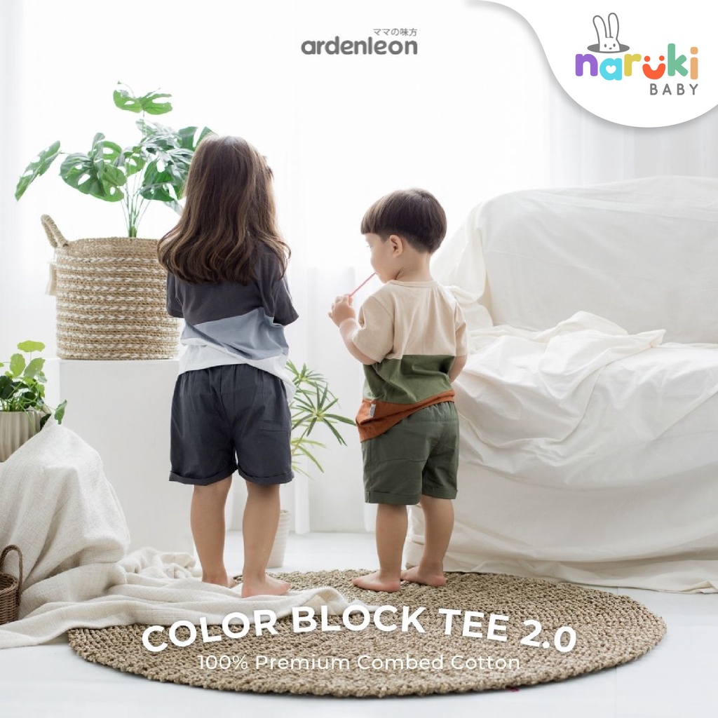 Arden Leon Unisex Color Block Tee 2.0 Kids Ardenleon Baju Atasan Anak