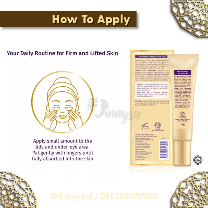 Image of SAFI Youth Gold Lifting Eye Contour Cream 15gr #1