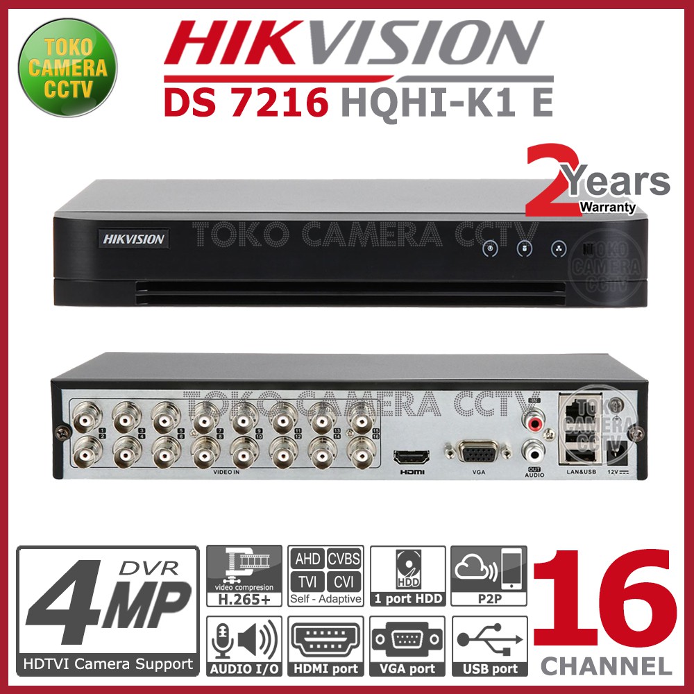 PAKET CCTV HIKVISION 2MP 16 CHANNEL 16 KAMERA AUDIO