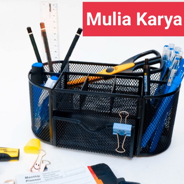 

Segera Miliki Desk Set Jaring 8 Sekat Plus 1 Laci / Memo Holder / Desk Organizer Hemat