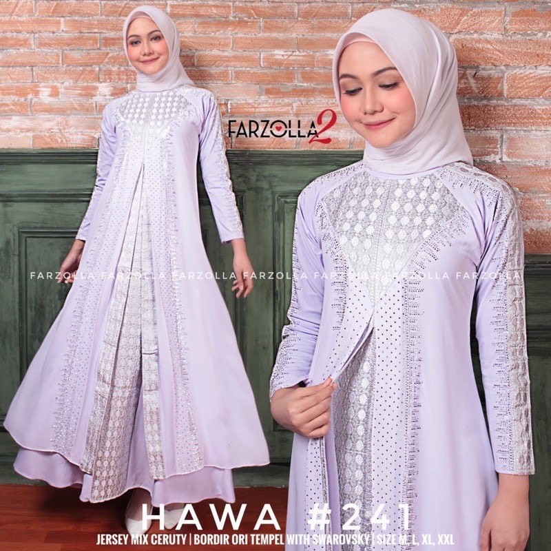 Gamis Turkey 1239 Hawa #241 White Dress Gamis Putih By Original Megastore Farzolla 2 Longdress Busana Muslimah