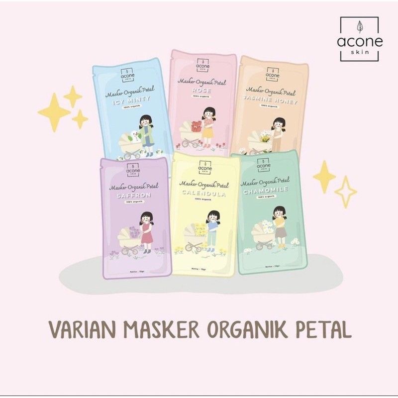 acone petal organic masker bubuk acone petal