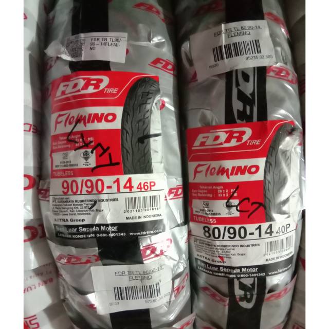 Sepasang ban tubles matic FDR flemino depan+blakang honda Beat Scoopy Vario Spacy