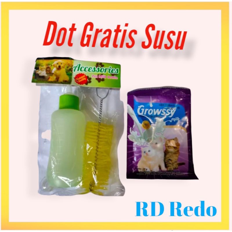 Botol Dot Susu Bayi Kucing GRATIS Susu Growssy 1pcs