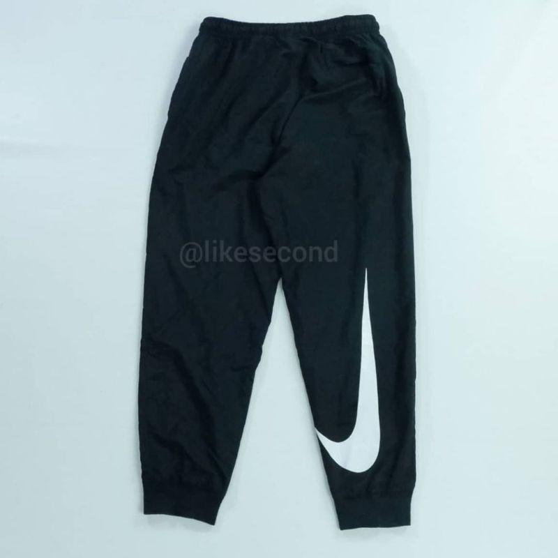 nike jogger pants black big swoosh