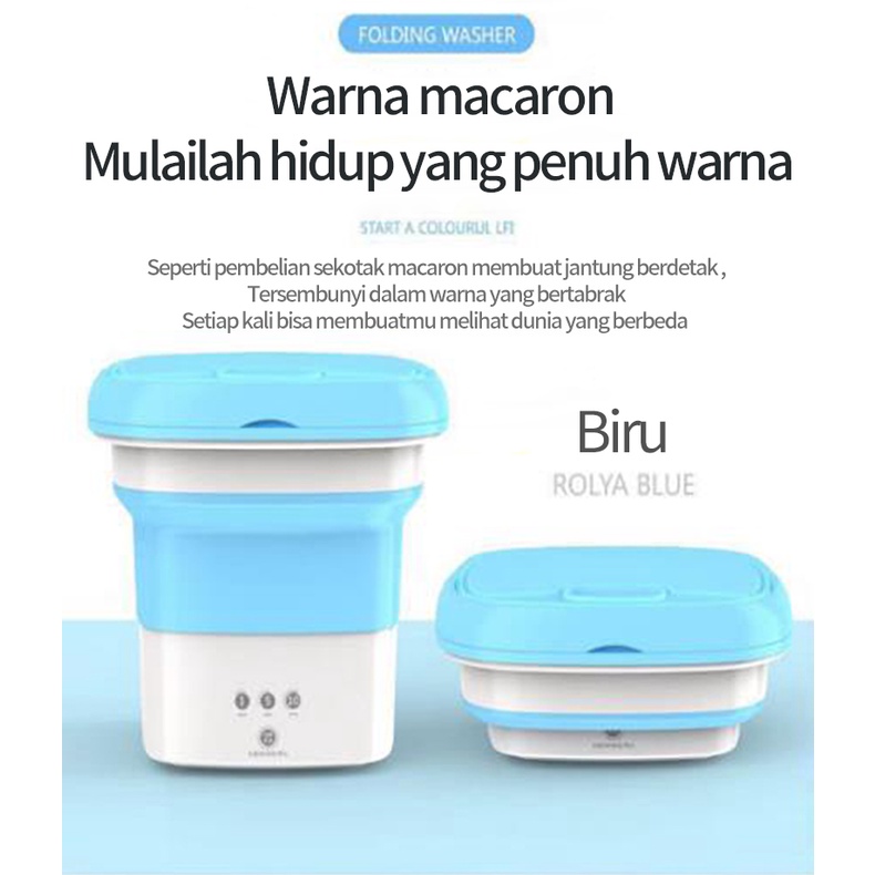 Mesin Cuci Mini Portable Mesin Cuci Lipat Mini Folding Washing Machine Mesin Cuci Kecil KAPASITAS 2,5kg