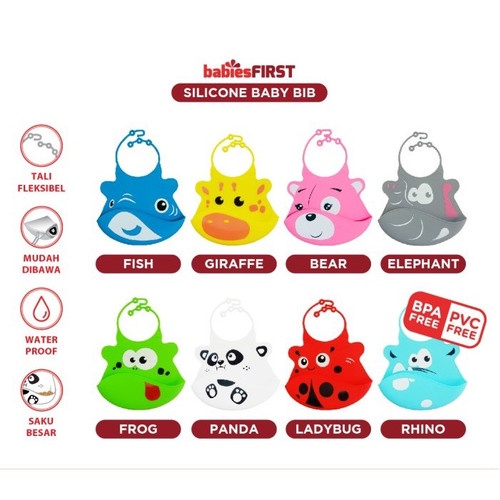 BabiesFirst Silicone Baby Bib - Celemek Bayi