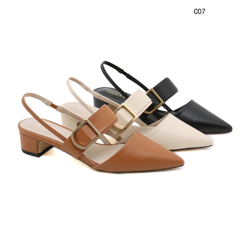 Buckle Slingback Pumps #C07