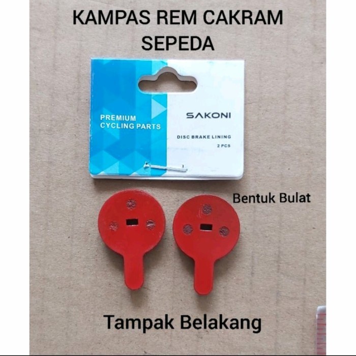 Sepasang Kampas rem cakram sepeda lipat mtb bulat sakoni brake pad disc brake rotor (isi 2pcs)