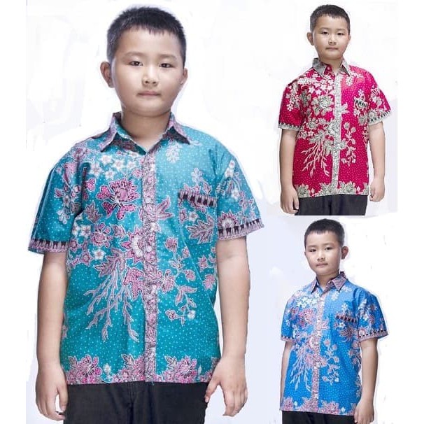 Baju Kemeja Anak Laki-Laki Batik Melati