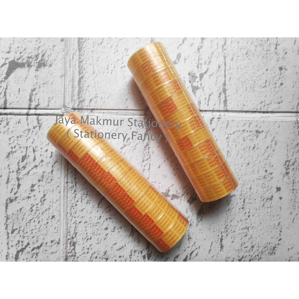 

Selotip Solatip / Isolasi Kecil Murah Gold Tape 1/2 inch / 0.5