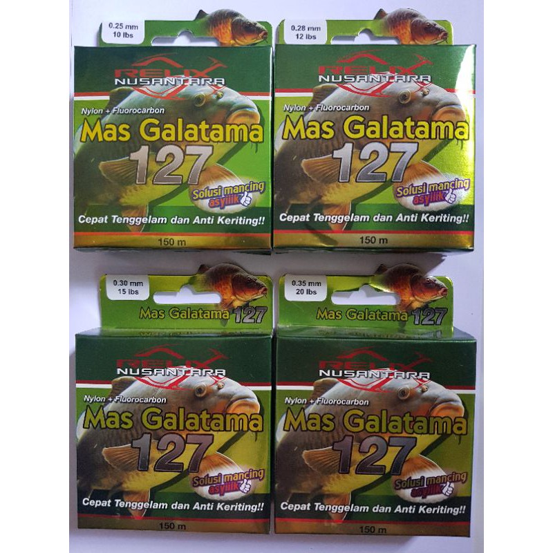 Senar nilon + Fluorocarbon Mas Galatama 0,28/12Lb