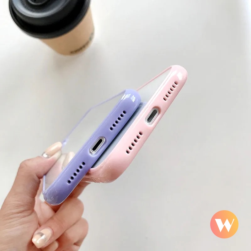 Casing Soft Case iPhone X XR XS Max 7 8 Plus 11 Pro Max 6 6s Plus 13 12 Pro Max Warna Macaron