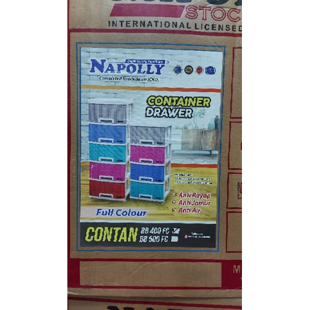 lemari plastik napolly laci susun 4 contan bb 400 fc