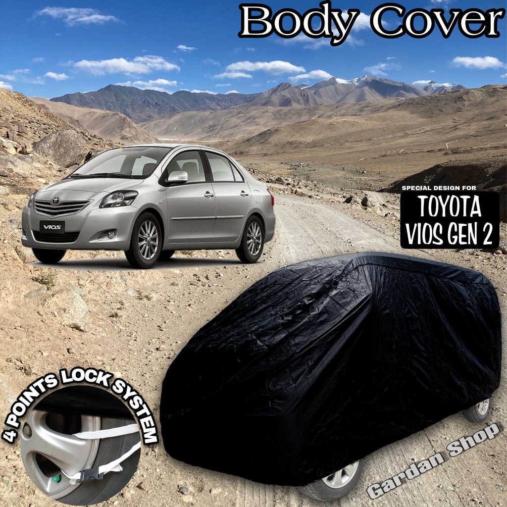 Sarung Mobil TOYOTA VIOS GEN 2 Hitam POLOS Body Cover Toyota Vios Gen 2 Full Black