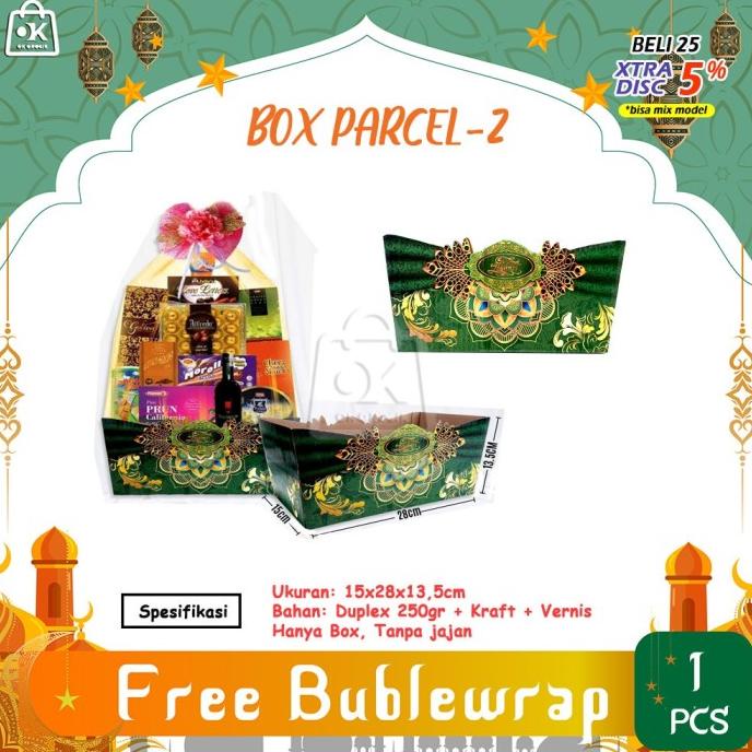 

`````````] Box Lebaran PARCEL-2 untuk Snack Camilan Idul Fitri 15x28x13,5 (1 lbr)