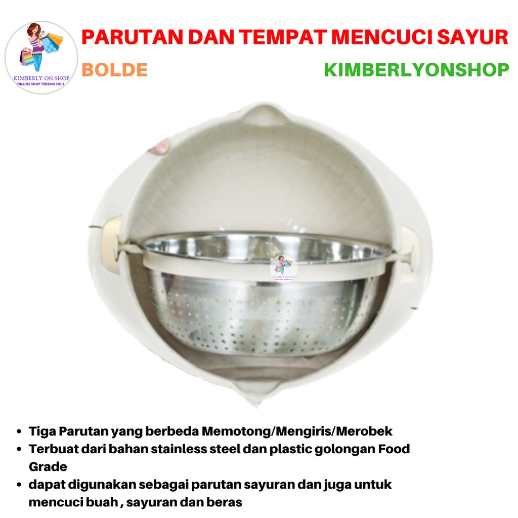 Max Grater Combo 2 In 1 Parutan Dan Tempat Mencuci Sayur Buah Bolde