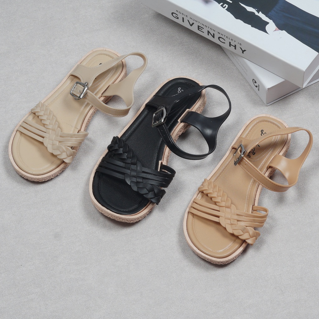 Sandal Wedges Wanita Putri - Sandal Gladiator Kepang