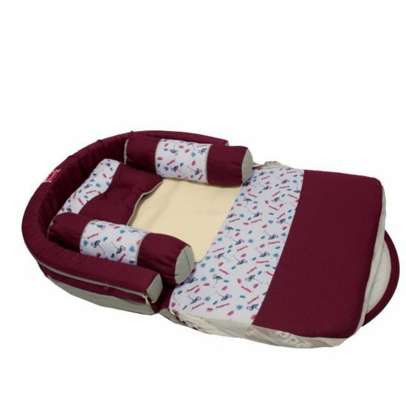 SNOBBY BABY KASUR LIPAT OVAL FLAMINGO SERIES + KELAMBU TPK5291