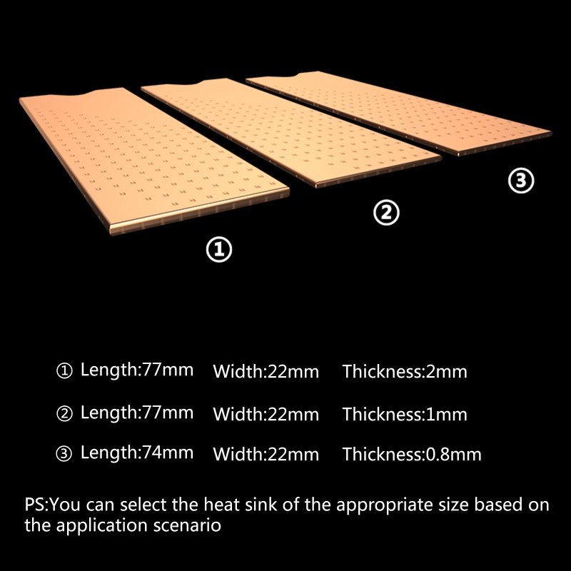 Bt 2280pci-E NVME Heatsink Untuk M.2 NGFF SSD Solid State Hardisk Heat Sink Coppe
