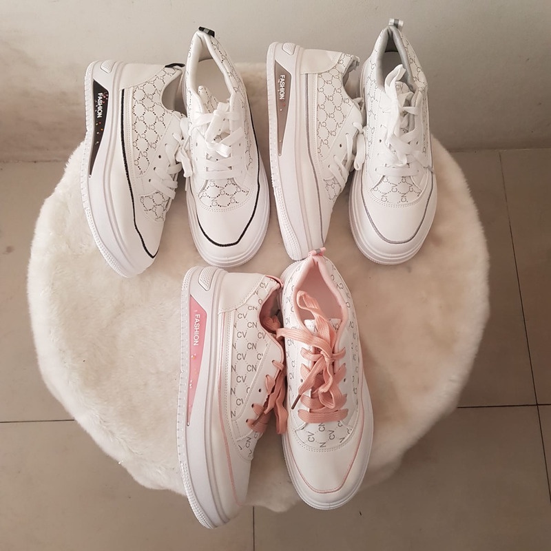 DDS10978 Sepatu sneakers wanita import sepatu olahraga terbaru murah sepatu fashion modis kekinian Cod Jakarta