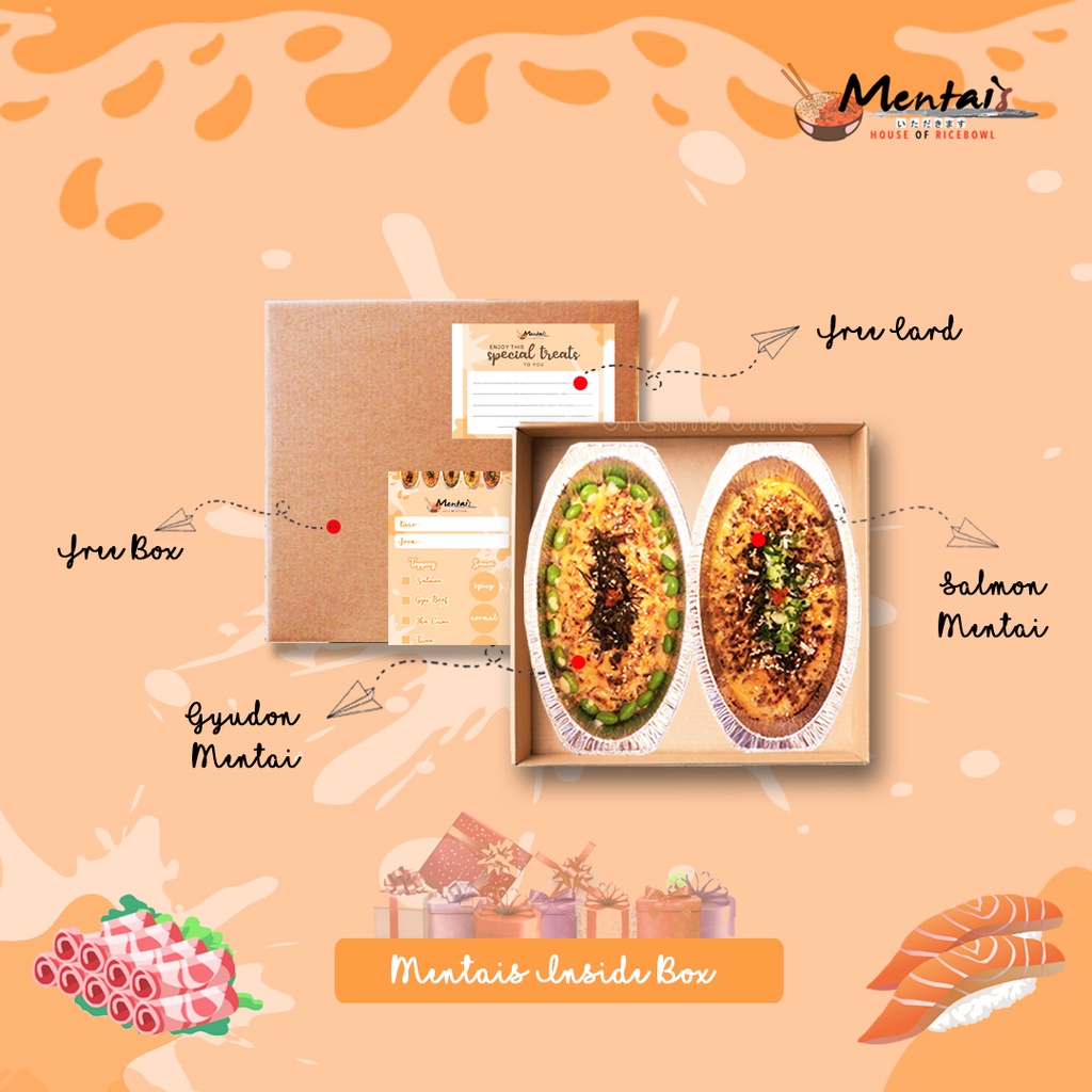 

Hampers Mentais - Mentais Inside Box (Macaroni) / Hampers Makanan / Souvernir Ulang Tahun