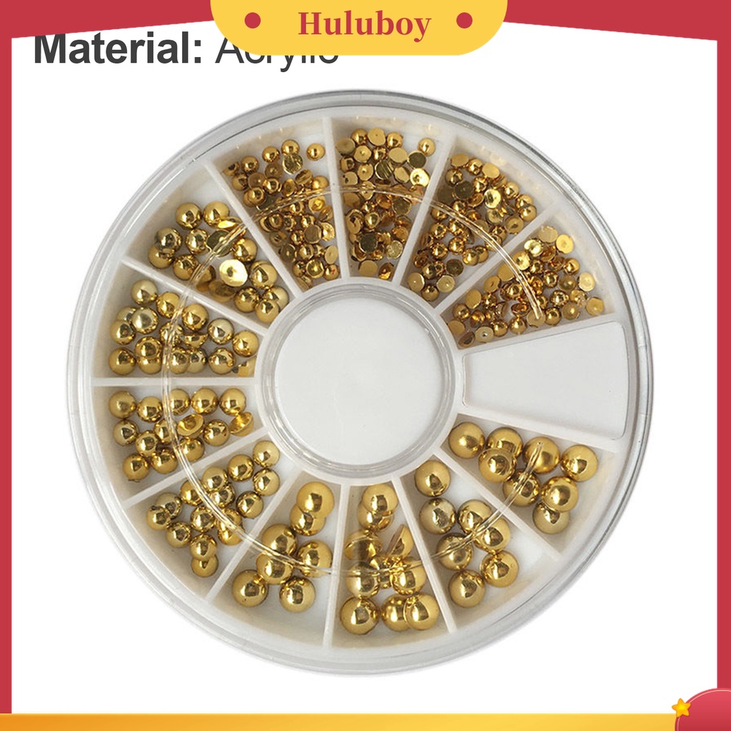 Huluboy Huluboy♡ Manik-manik 3D Flat Back Untuk Dekorasi Nail Art / Handphone / Kartu