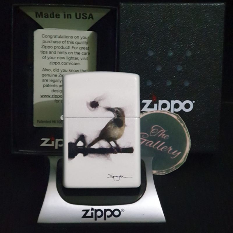⭐⭐⭐⭐⭐ 29895 ORIGINAL ZIPPO SPAZUK BIRD WHITE MATTE