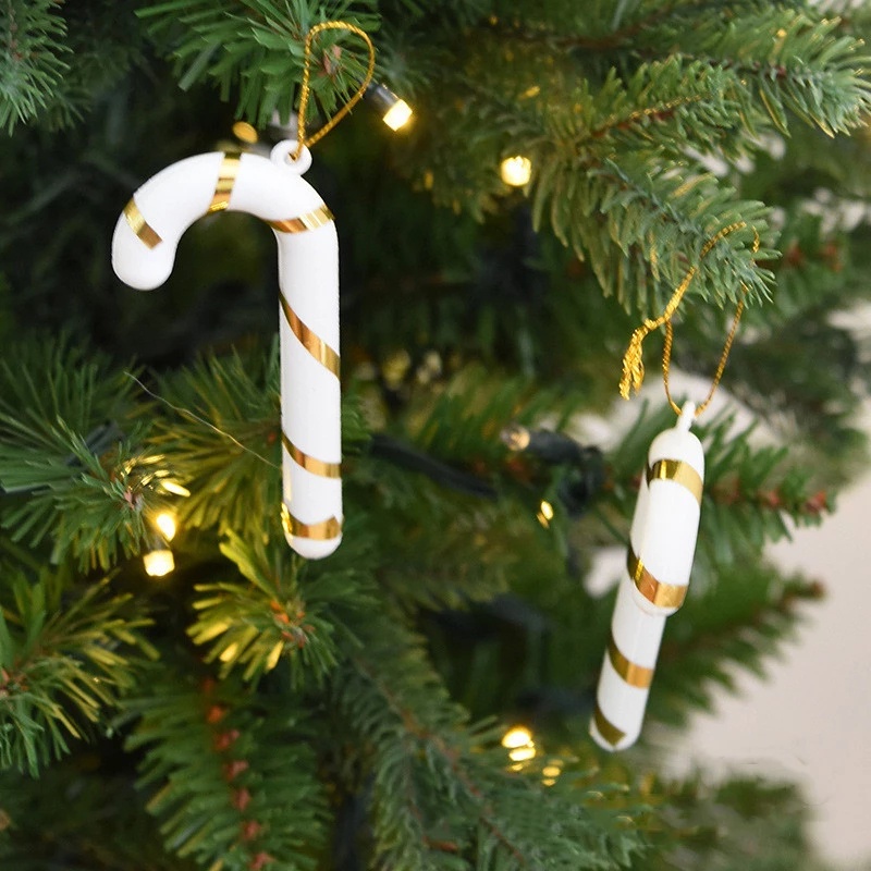 [ 12Pcs/Set Christmas Tree Hanging Candy Cane Ornament Decoration Christmas Tree Decorations  ]