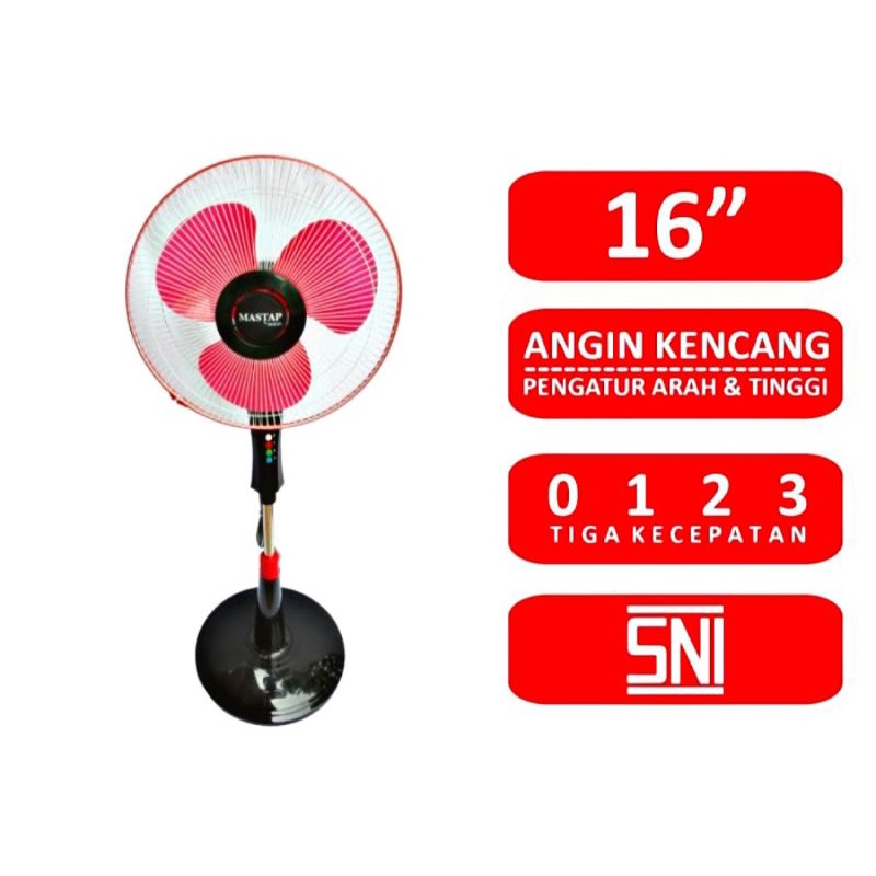 S/F Stand Fan Mastap M 160 H 16&quot; / Kipas Angin Berdiri Mastap