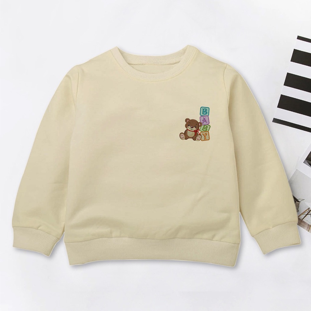 BORDIR SWEATER ANAK BABY BEAR CREWNECK ANAK BORDIR - SWEATER ANAK PREMIUM