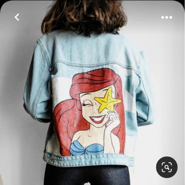 Jaket Jeans Custom Hand Painting Big Size