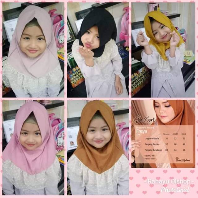 Pashmina instan kids//Tpf//freya kids//tiara hijabers kidz