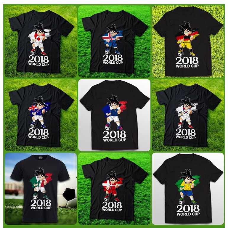 Kaos Baju Combed 30S Distro GOKU NEGARA WORLD CUP RUSIA 2018 JERMAN JEPANG SPAIN FRANCE BRAZIL ITALY