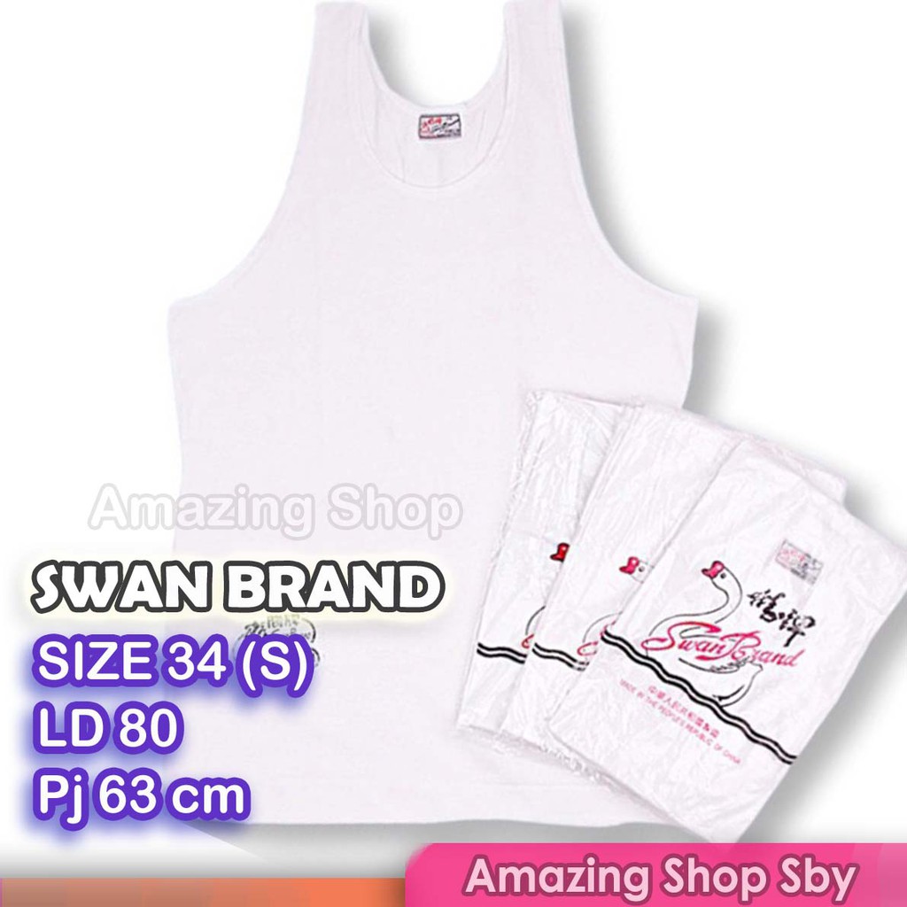 Kaos Dalam Singlet Pria Cowok Swan Brand Murah-SL 34 (S)