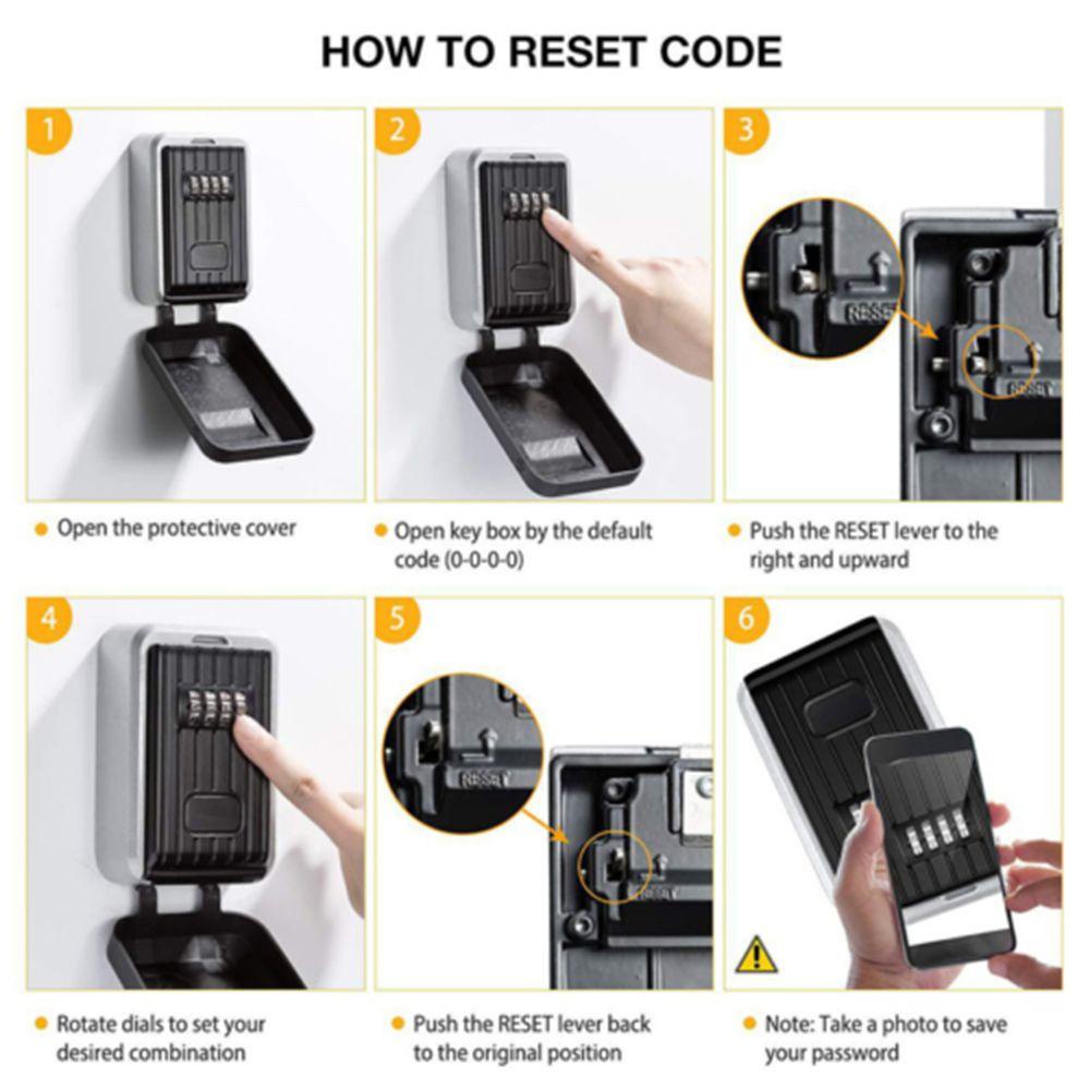 Top Key Box Weatherproof Wall Mounted 4 Digit Password Safe Boxs