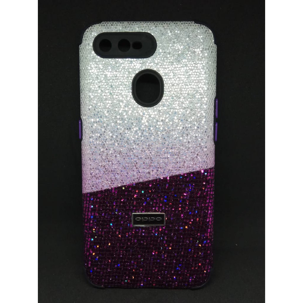 Casing Glitter Disco Oppo A12 / A5s Glamor Bling Bling Disko Weika COD