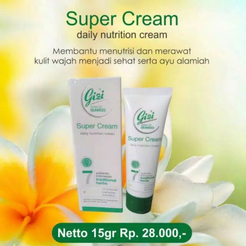 Gizi Super Cream Daily Nutrition Pencerah Kulit Wajah