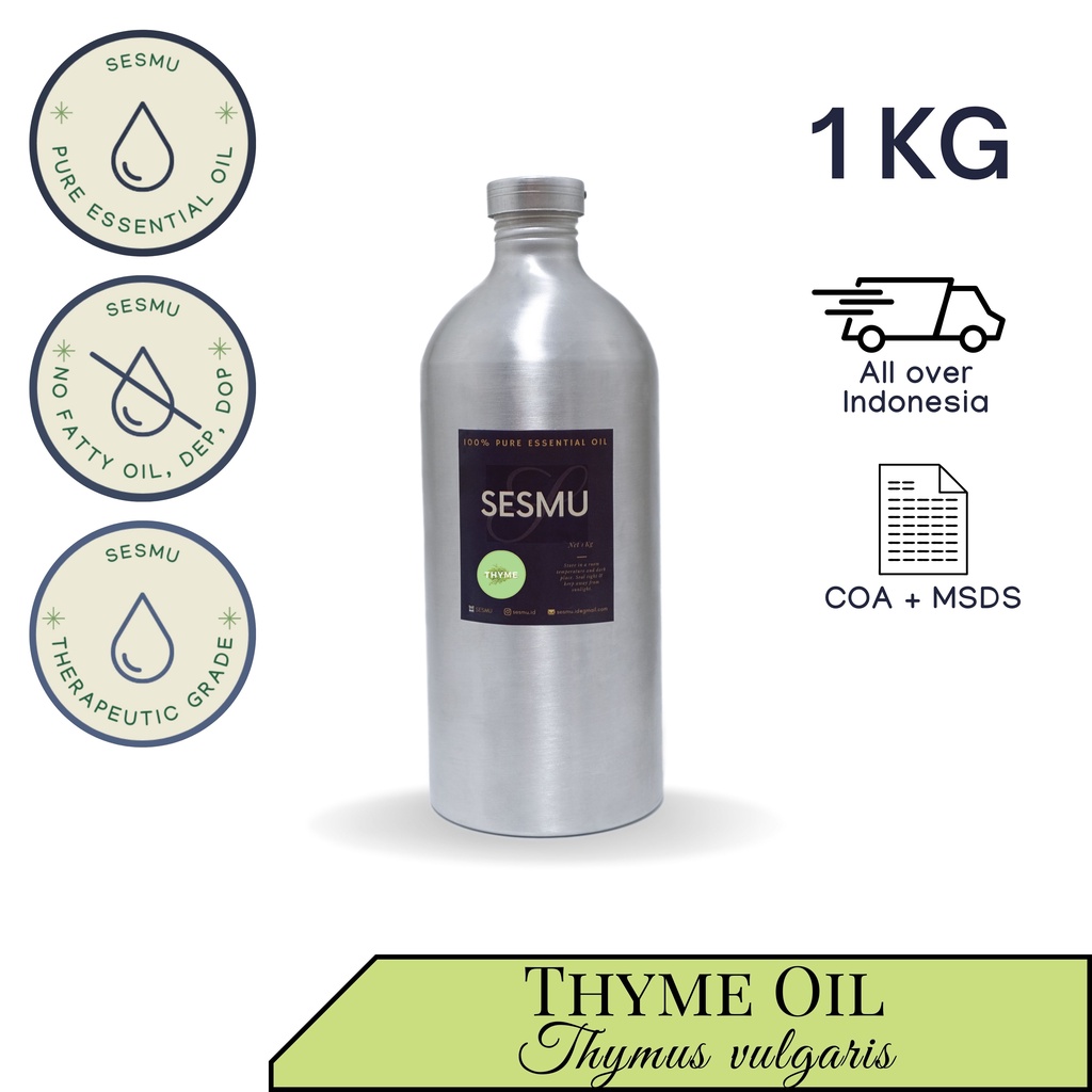1 KG / 1 L / 1000 ML THYME 100% PURE ESSENTIAL OIL / MINYAK ATSIRI
