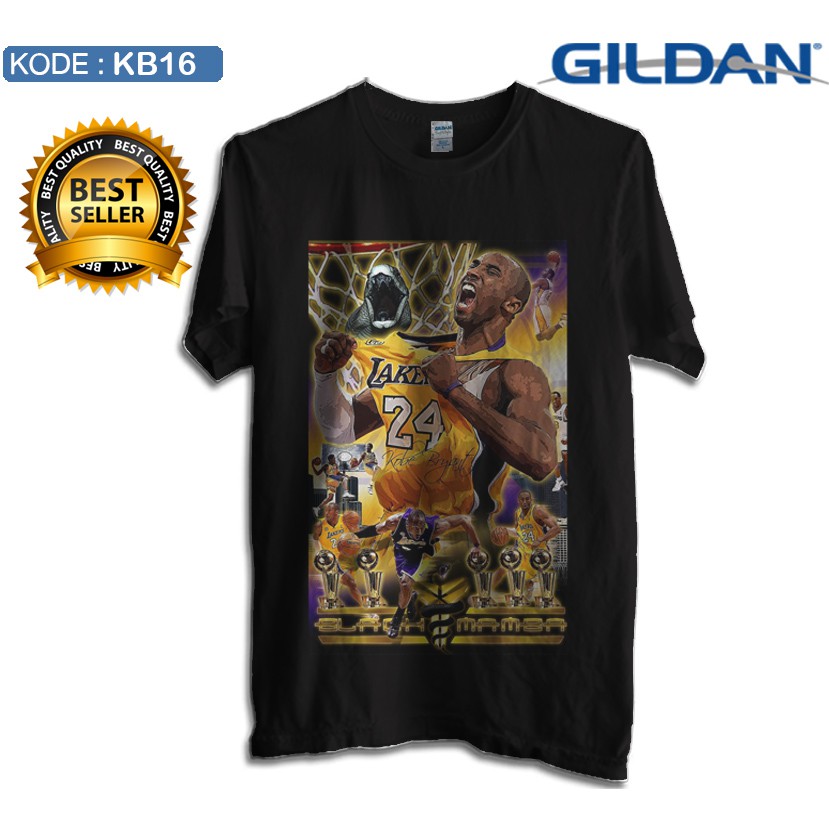 Kaos kobe bryant lakers - basketball shirt original gildan kb16