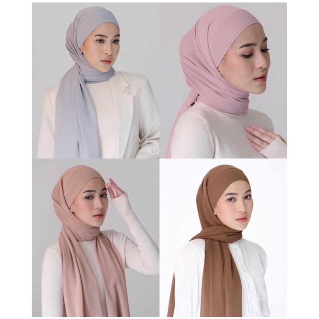 Hijab Instan Melayu / Jilbab Pashmina Instan / Pashmina Instan Ceruty Babydoll /Pashmina Malay