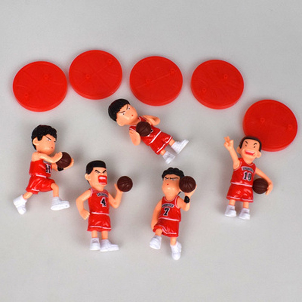 LANFY Japanese Sakuragi Hanamichi Anime Shohoku Action Figures Basketball Player Figures Toys Mitsui Hisashi Collection Model Kids Adult Toys Akagi Takenori Rukawa Kaede/Multicolor