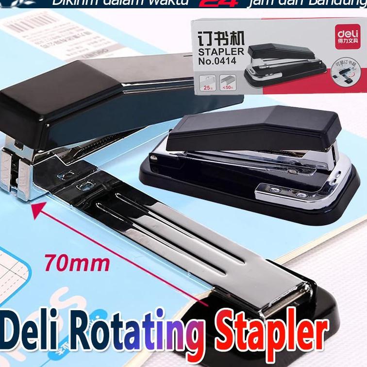 

Flash Sale DELI Stepler Rotatable 360° Hecter Steples Hekter Meja Putar Besar 3 Arah 24/6 & 26/6 25 Lembar