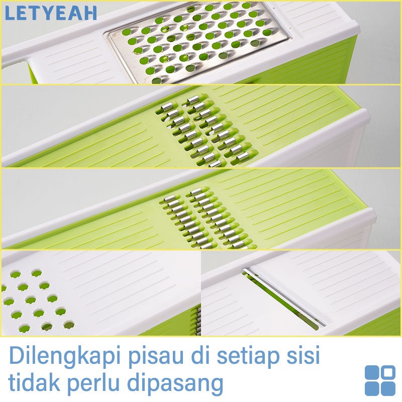 letyeah Parutan serbaguna / parutan sayur manual / alat pemotong sayur / alat pengiris grater dapur