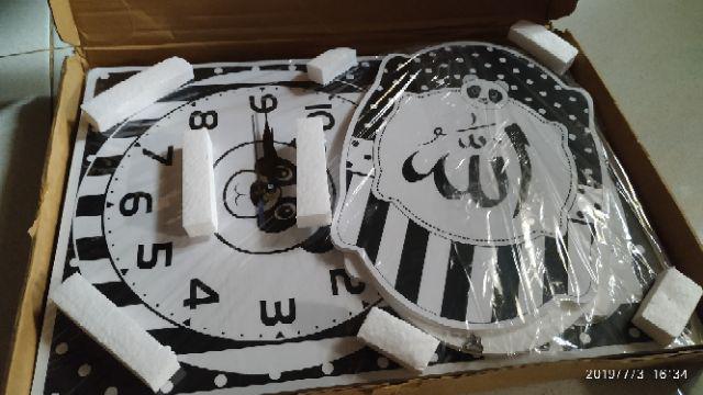 Jam Dinding 1 Set Karakter Panda