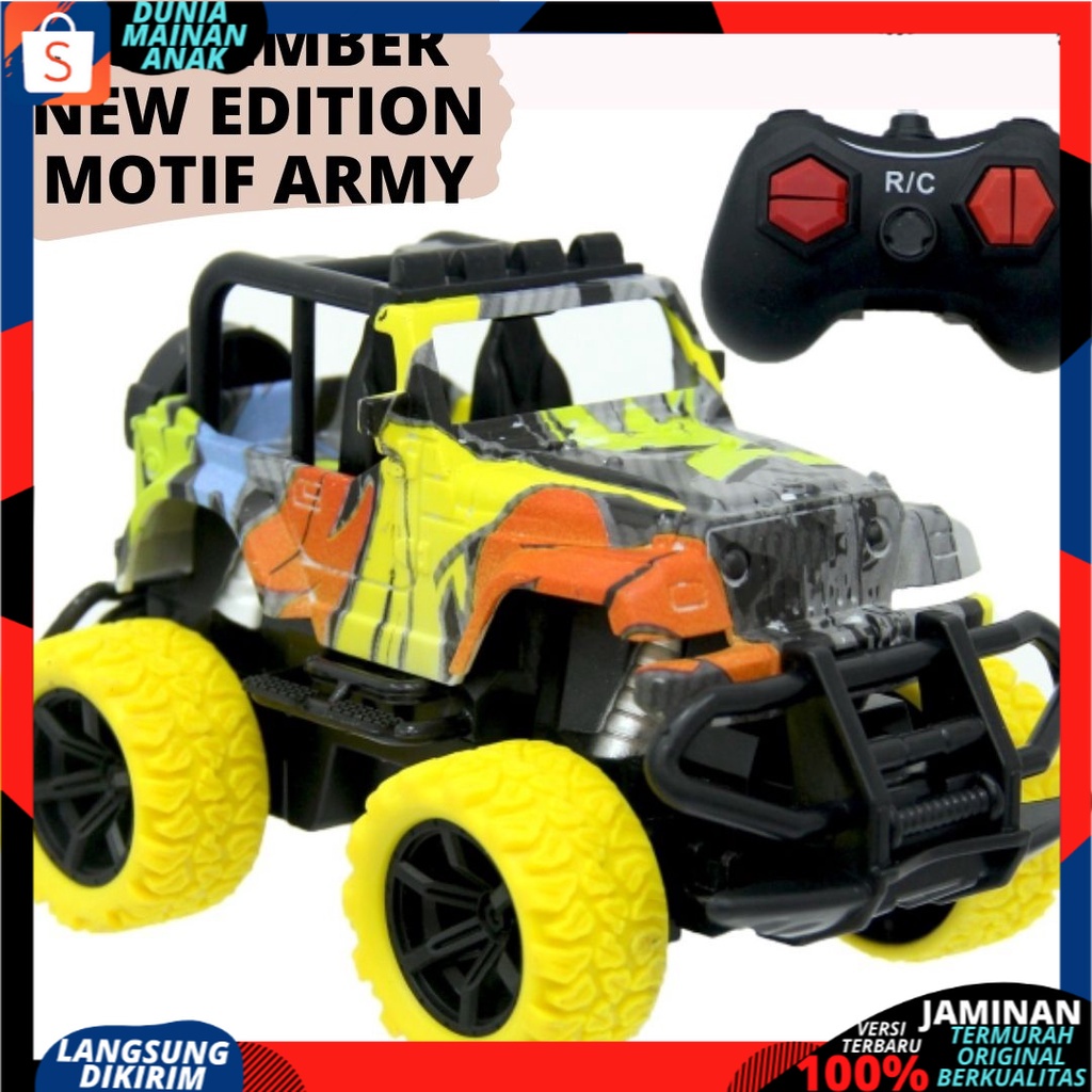 Mainan Mobil Remote Kontrol Aman Digunakan Import Mini Climber Jeep New Army Version