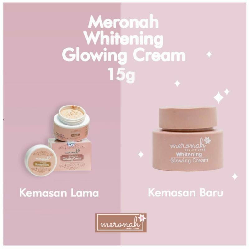 Meronah Whitening Glowing Cream 2in1 (Free Kuas Masker)