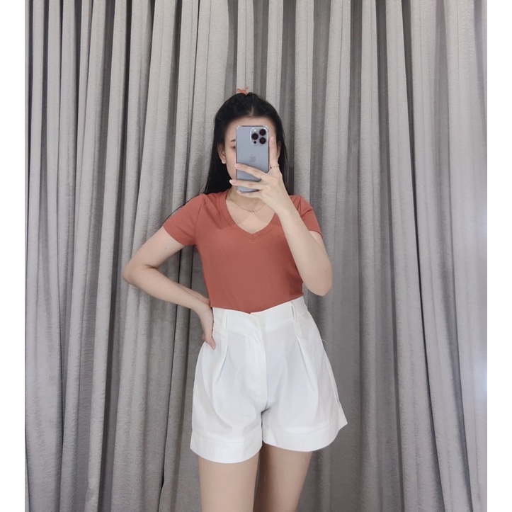 Crop Knit Vneck top | Knit crop top | Atasan rajut